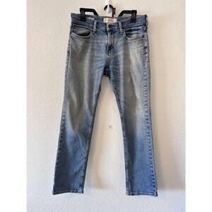 Hollister Epic Flex Slim Straight Jeans Mens 31x30 Light Wash Blue Denim